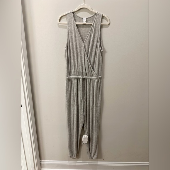 stars above Pants - Stars Above Gray Sleeveless Crossover One-Piece Jumpsuit